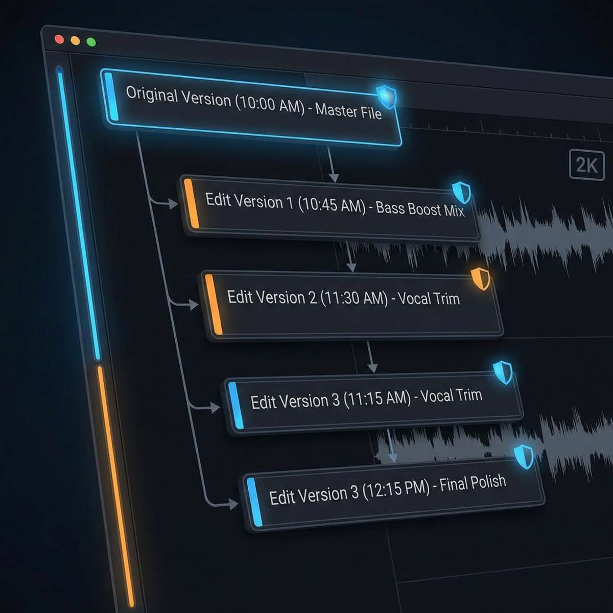 Opcje eksportu zaktualizowanego utworu w MP3 i WAV