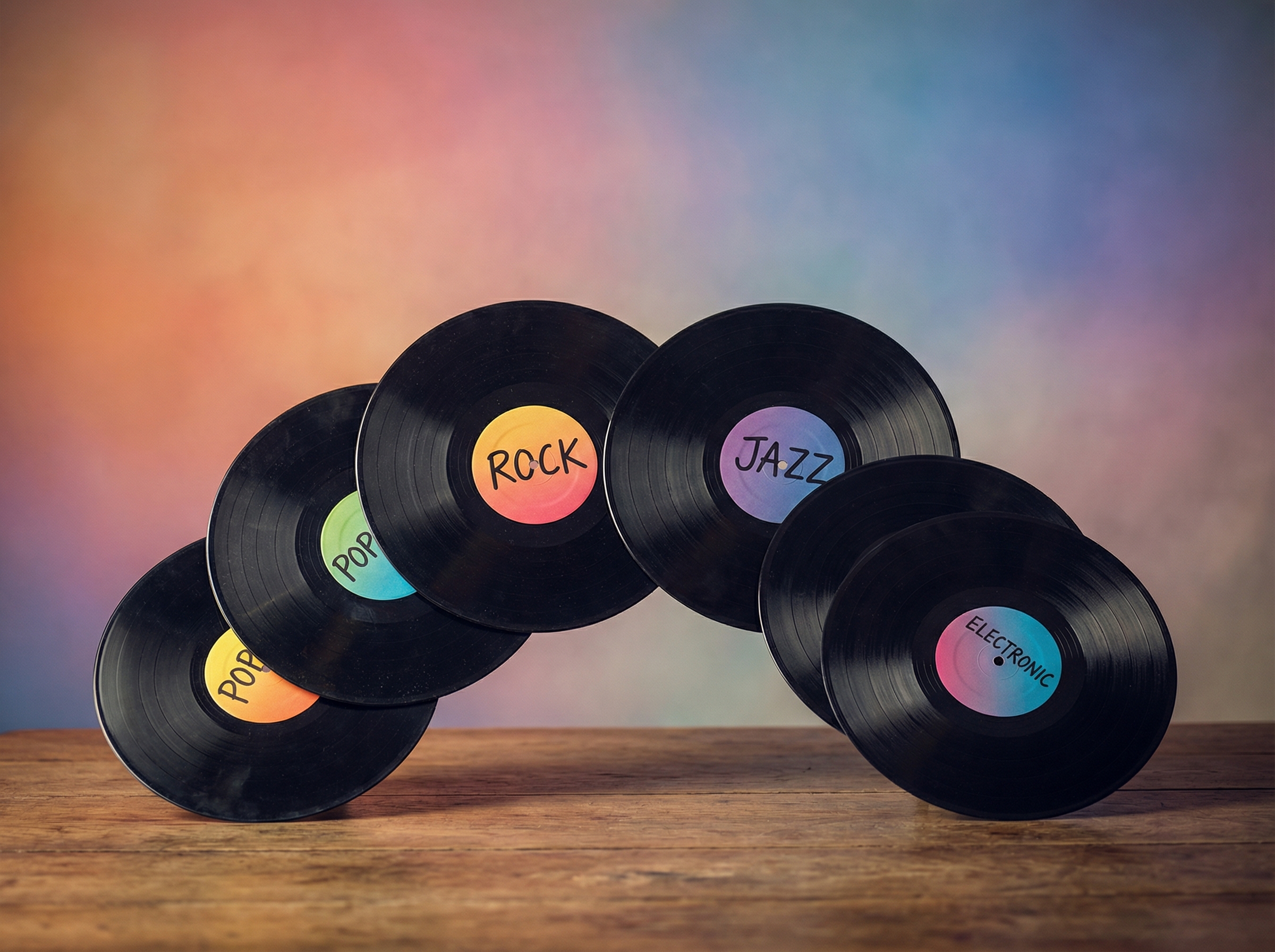 Visual representation of music genre transformation with style icons