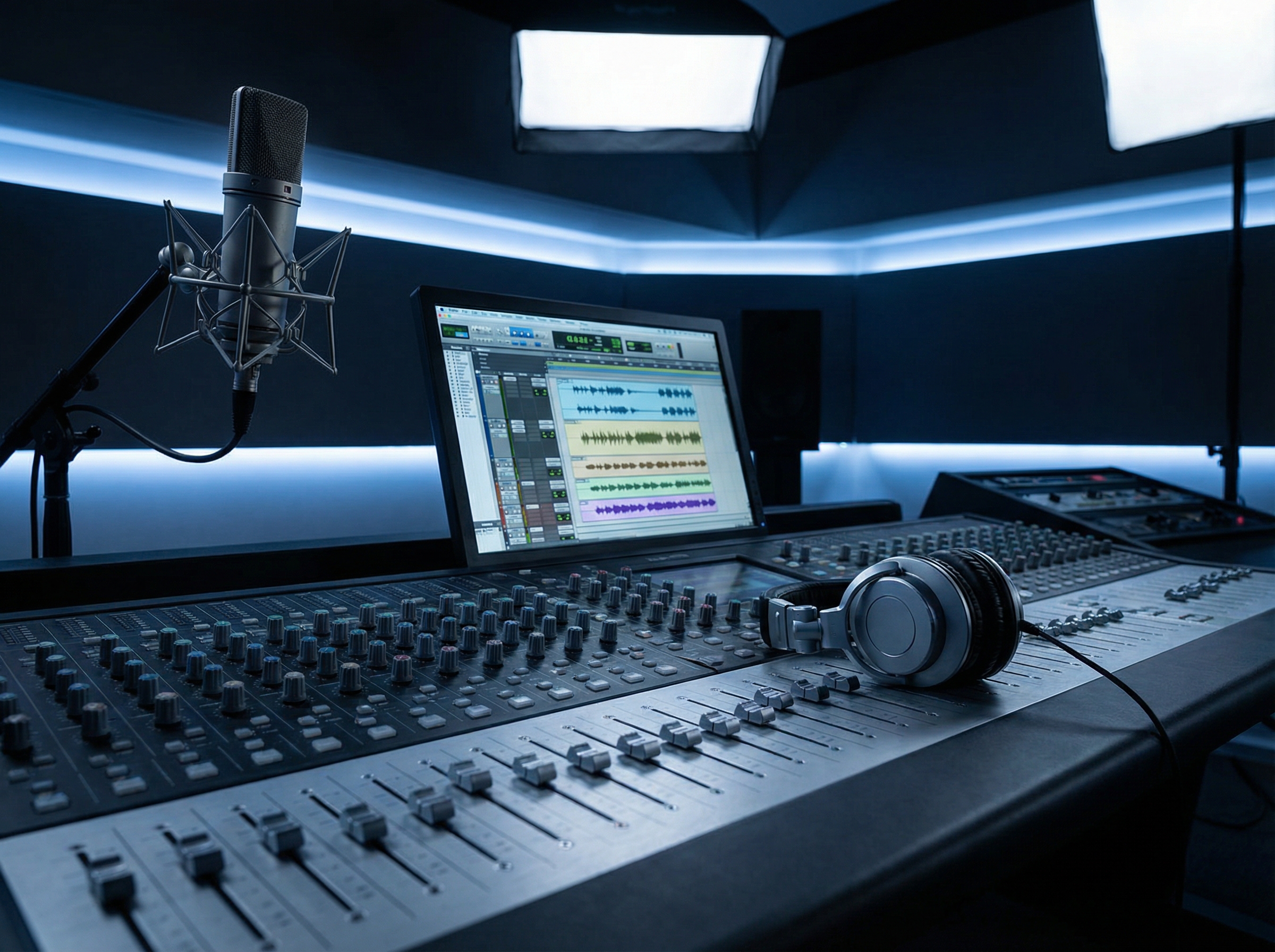 Audio interface showing vocal and instrumental track options