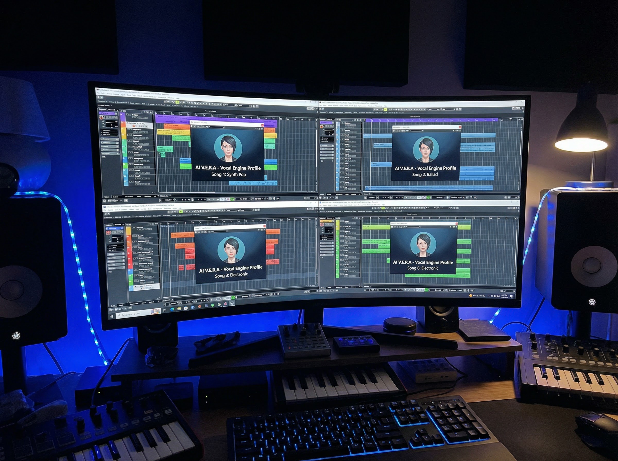 Multiple music projects using the same AI singer profile
