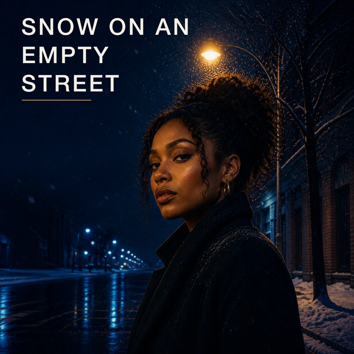 Snow On An Empty Street
