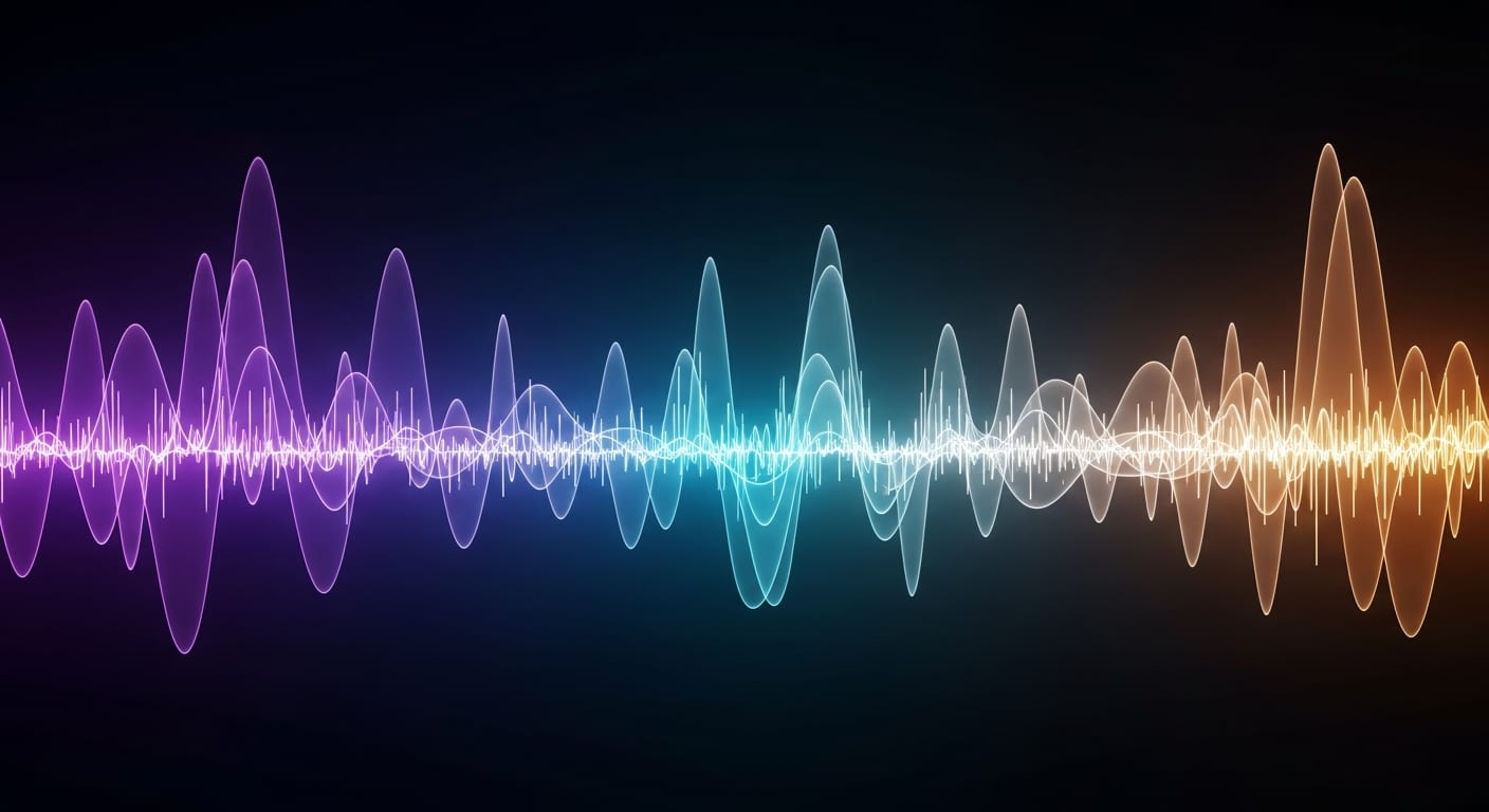 AI-generated lo-fi beat waveform visualization