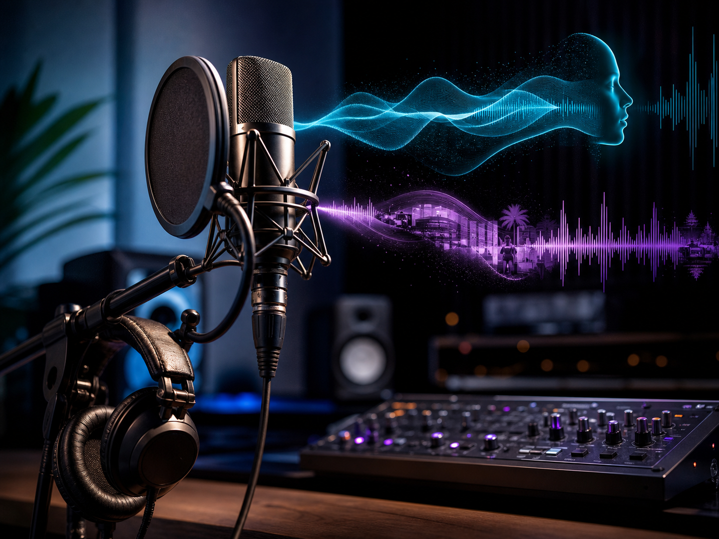 Studio microphone for recording reggaeton vocals