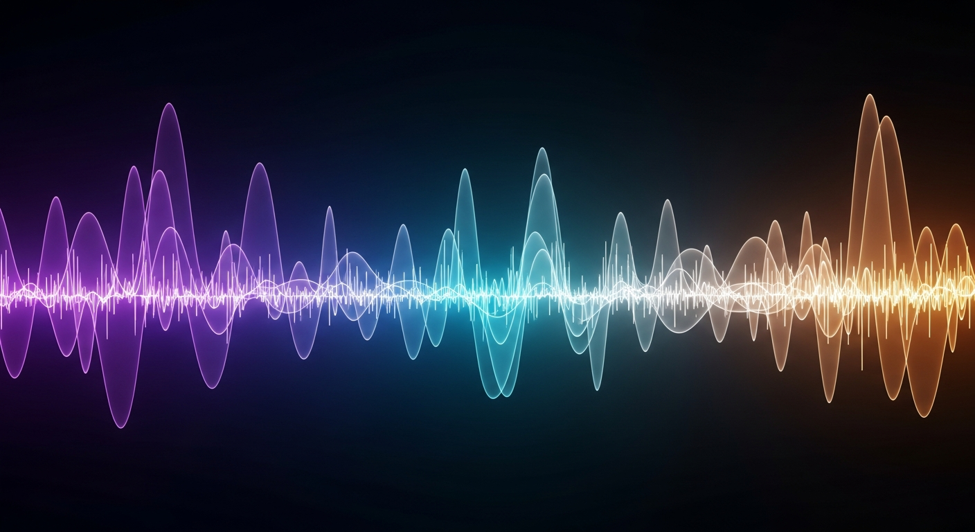 AI-generated lo-fi beat waveform visualization