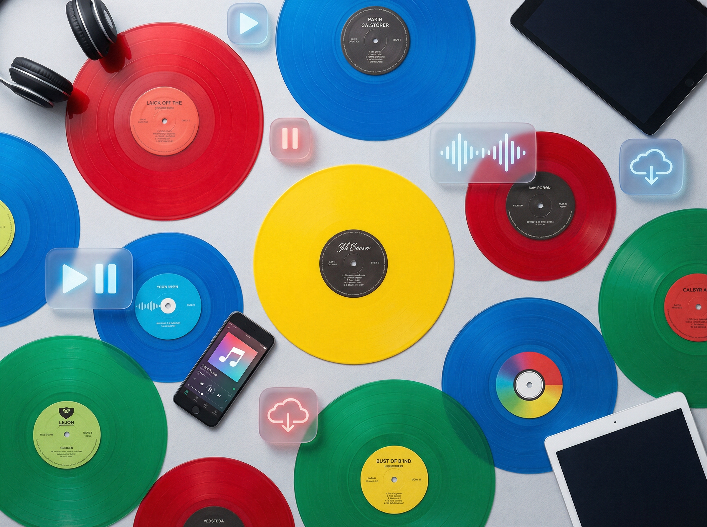 Various music genre styles represented visually