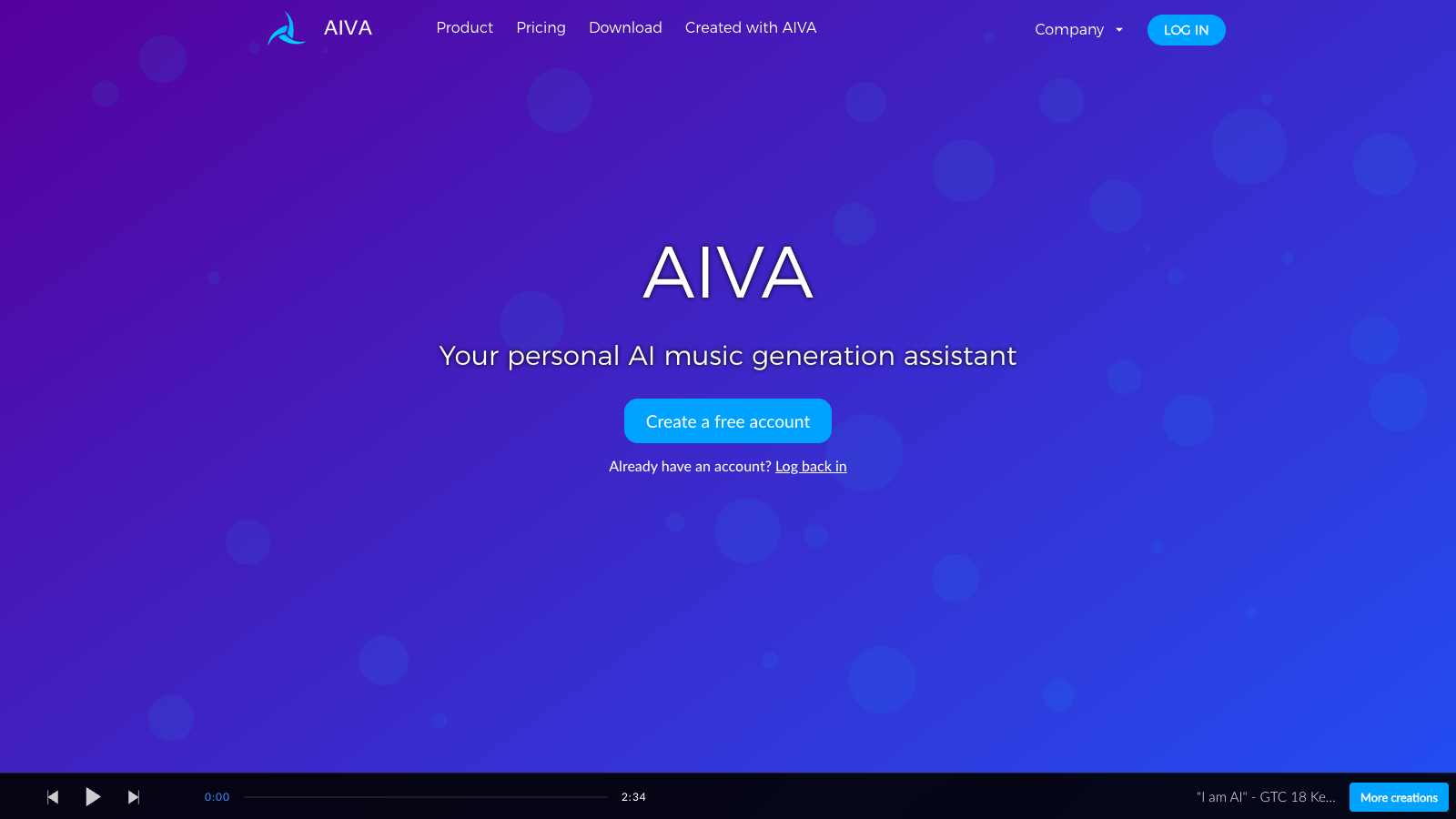 AIVA screenshot