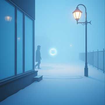 Snow On An Empty Street